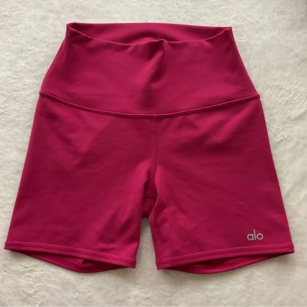 ALO Yoga Women's Vibrant Pink Bike Shorts